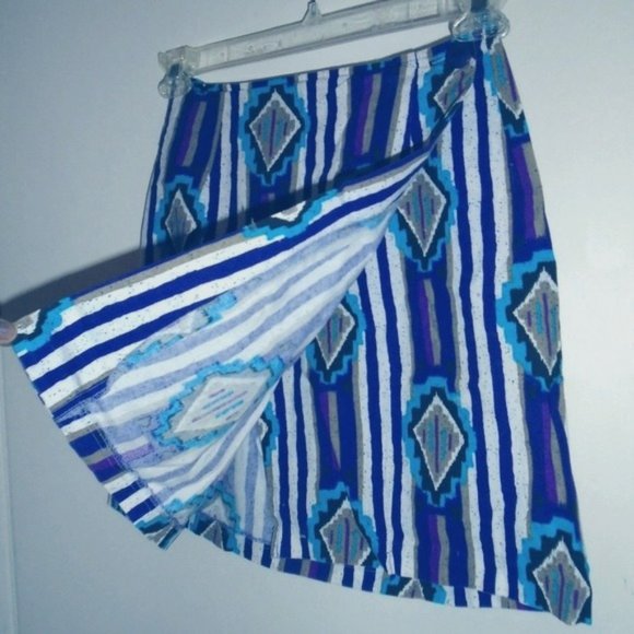 Vintage Rare Cotton Wrap Cute Print Fun Comfy Sexy Skirt
